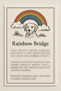 Rainbow Bridge Printed Obituary Keepsake